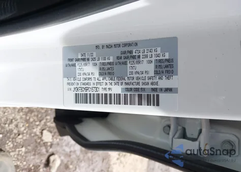 2023 Mazda Cx-5 2.5 S Preferred из США, поврежденный, VIN JM3KFBCM9P0167301